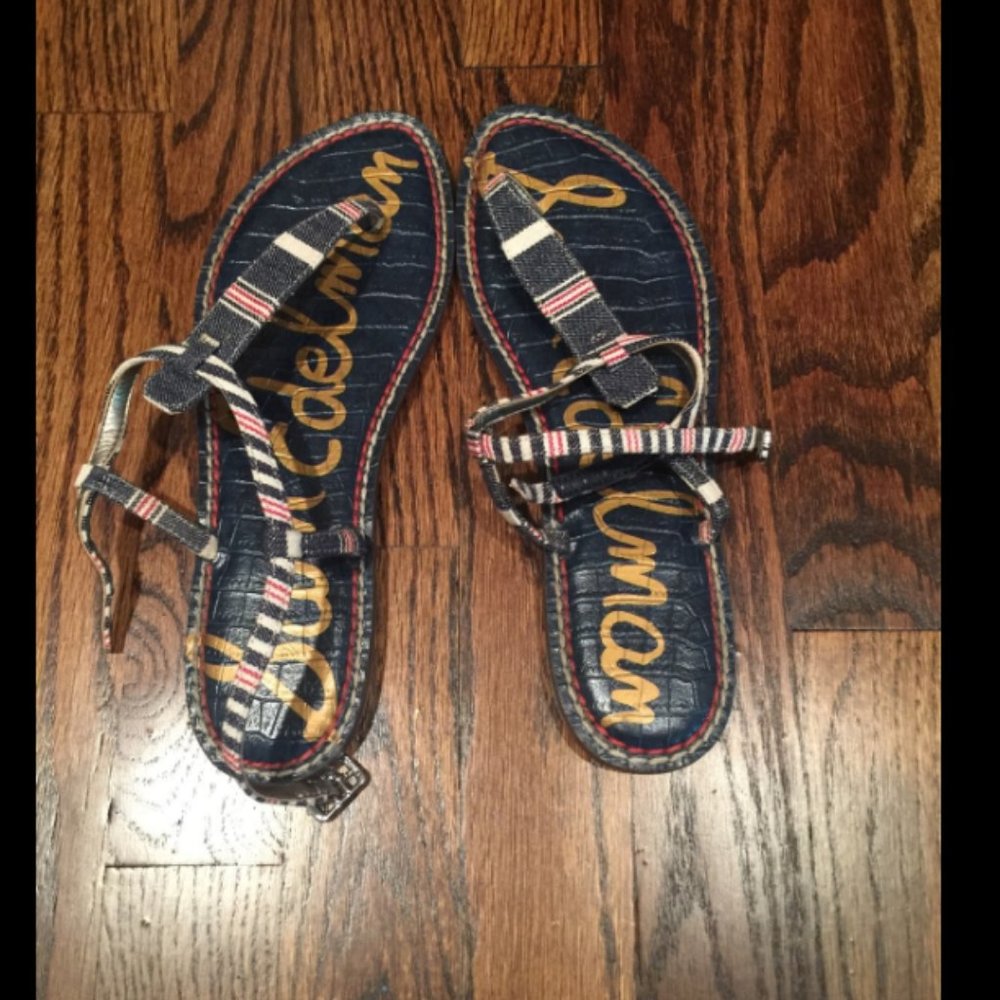 Sam Edelman red, white & blue sandels